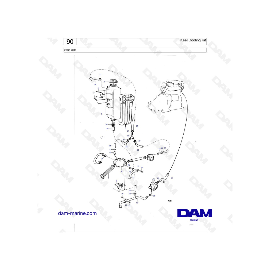 Volov Penta 2002 / 2003 - Keel Cooling Kit