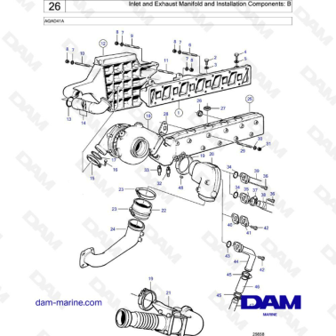 Volvo Penta AQAD41A - Inlet & Exhaust Manifold & Installation ...