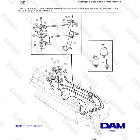 Volvo Penta TMD41A/TMD41B/D41A/D41B/TAMD41A/TAMD41B/AQAD41A/AD41A/AD41B ...