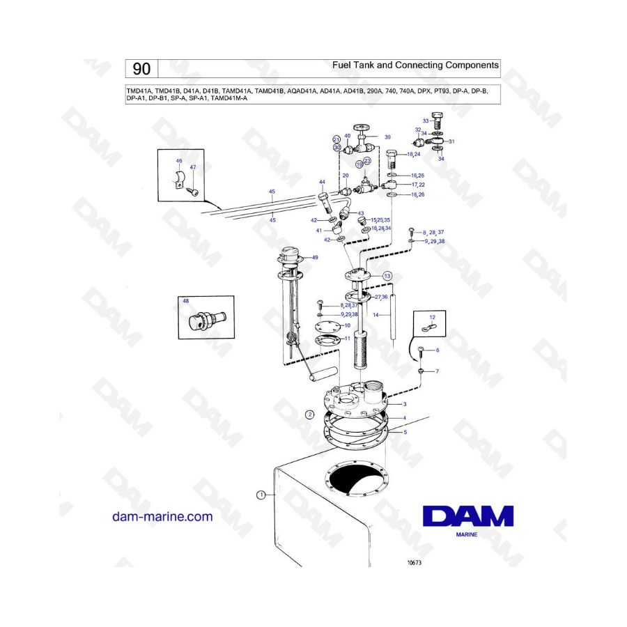 Volvo Penta TMD41A/TMD41B/D41A/D41B/TAMD41A/TAMD41B/AQAD41A/AD41A/AD41B ...