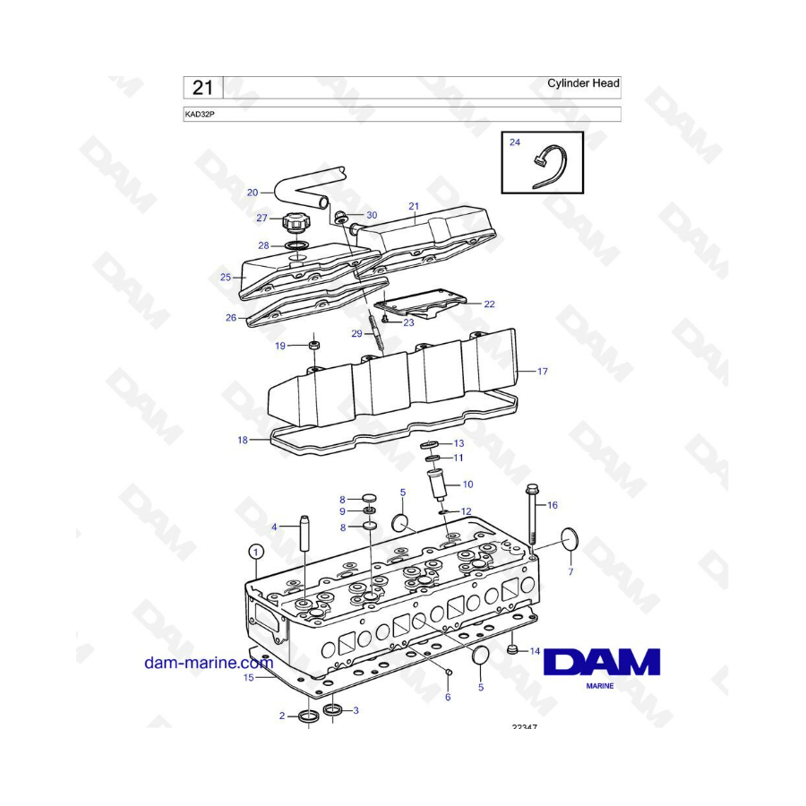 Volvo Penta KAD32P - Culata