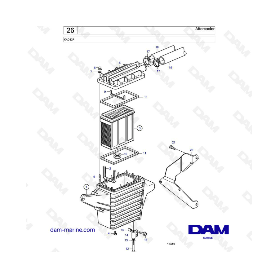 Volvo Penta KAD32P - Aftercooler