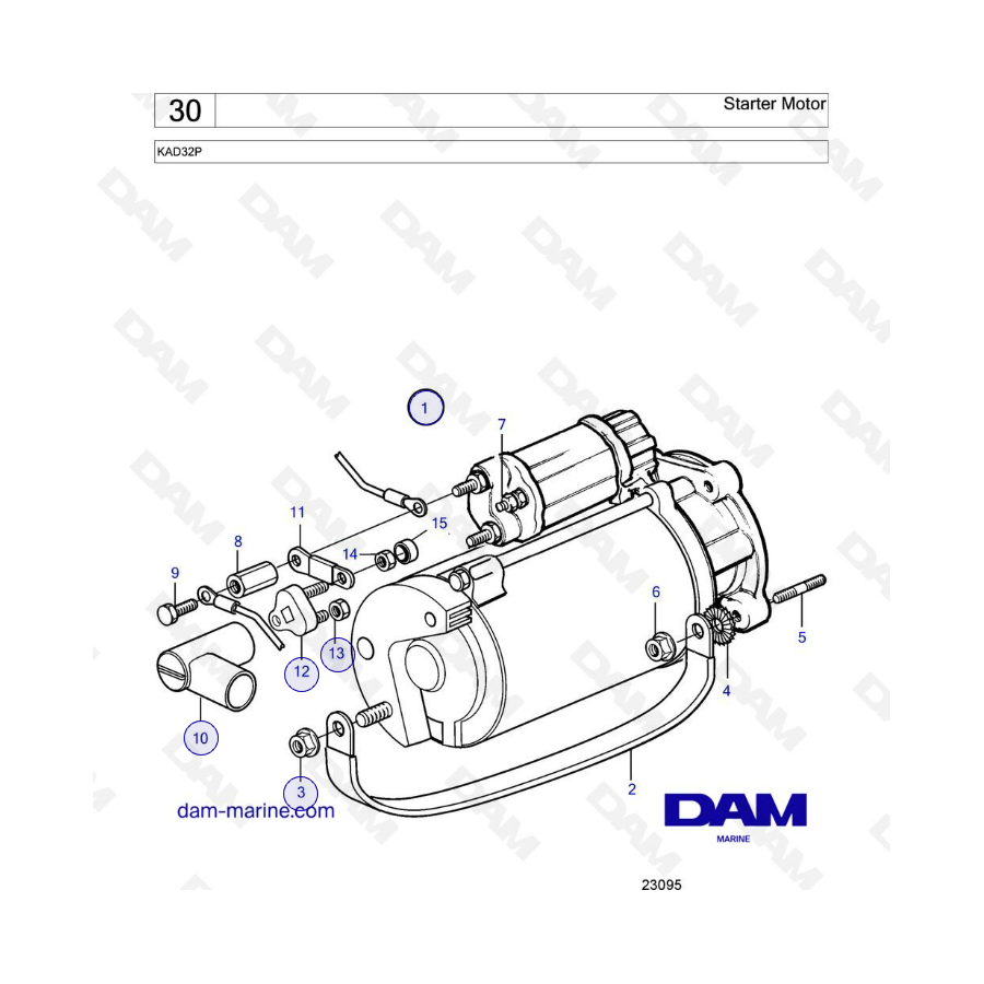 Volvo Penta KAD32P - Motor de arranque