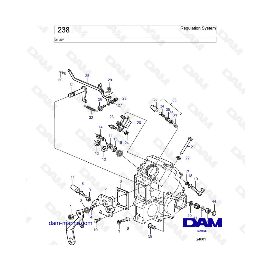 Volvo Penta D1-20F - Regulation system