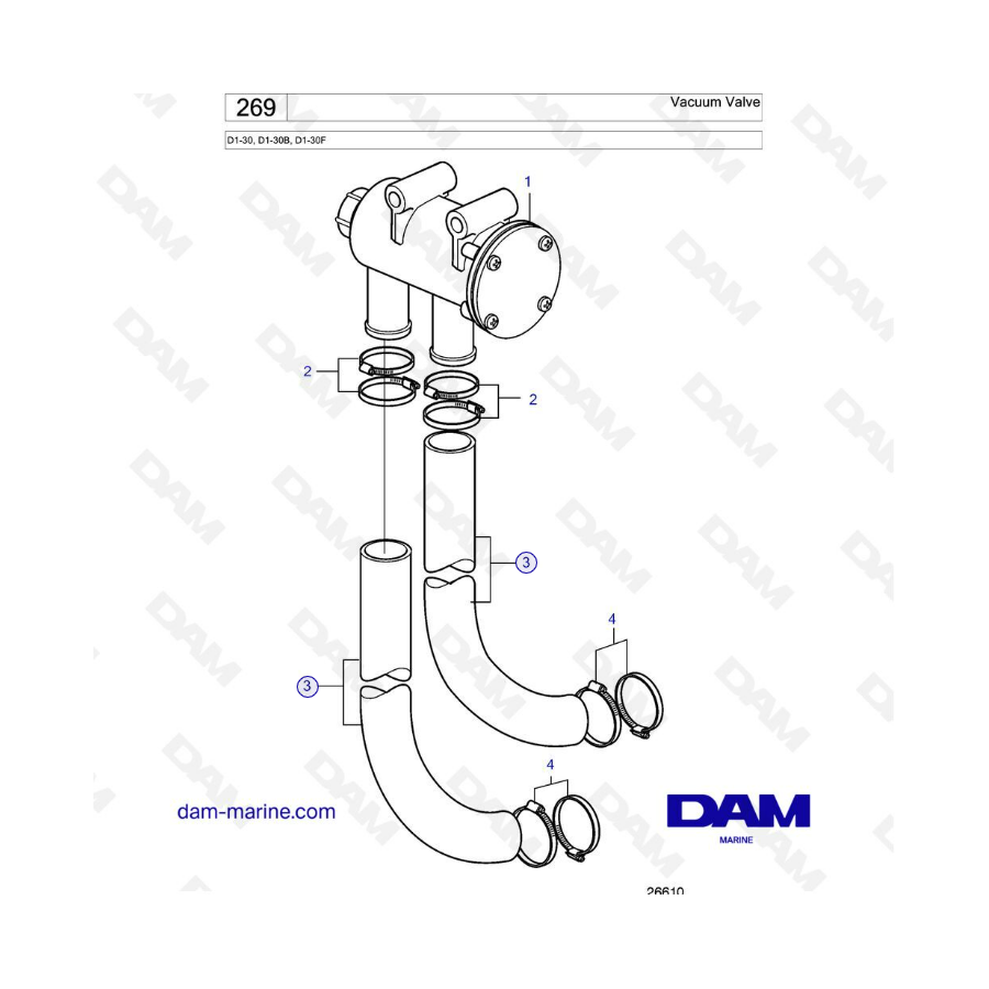 Volvo Penta D1-30/D1-30B/D1-30F - Vacuum valve