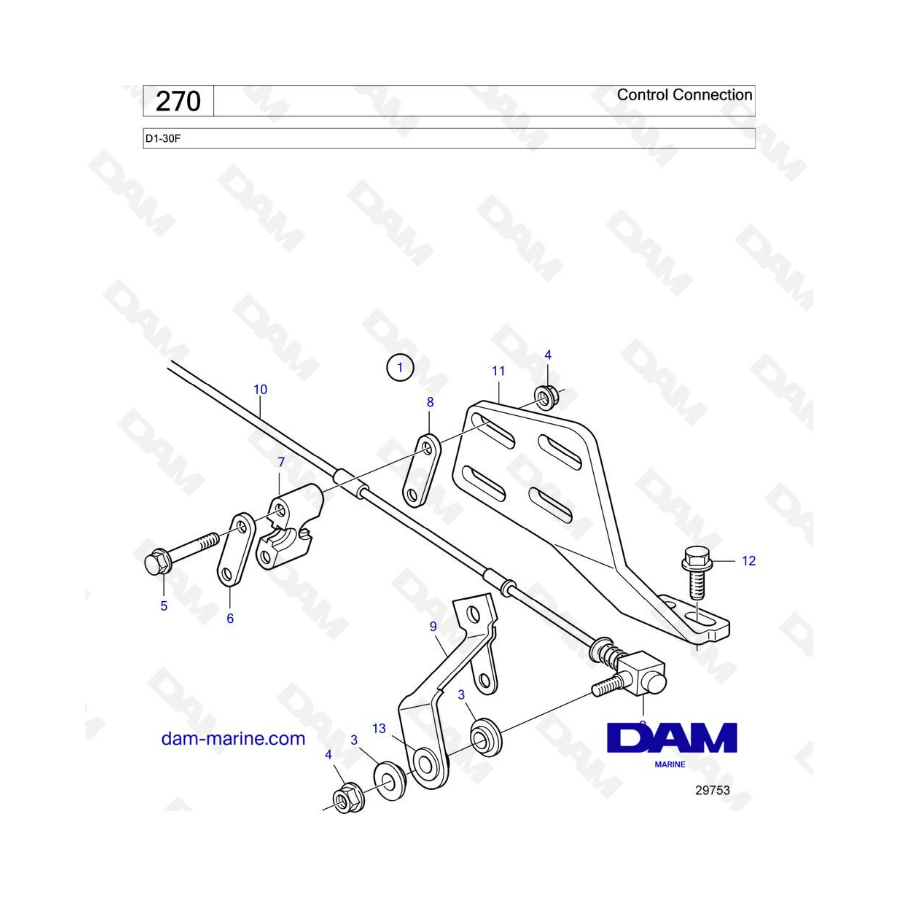 Volvo Penta D1-30F - Conexión de control