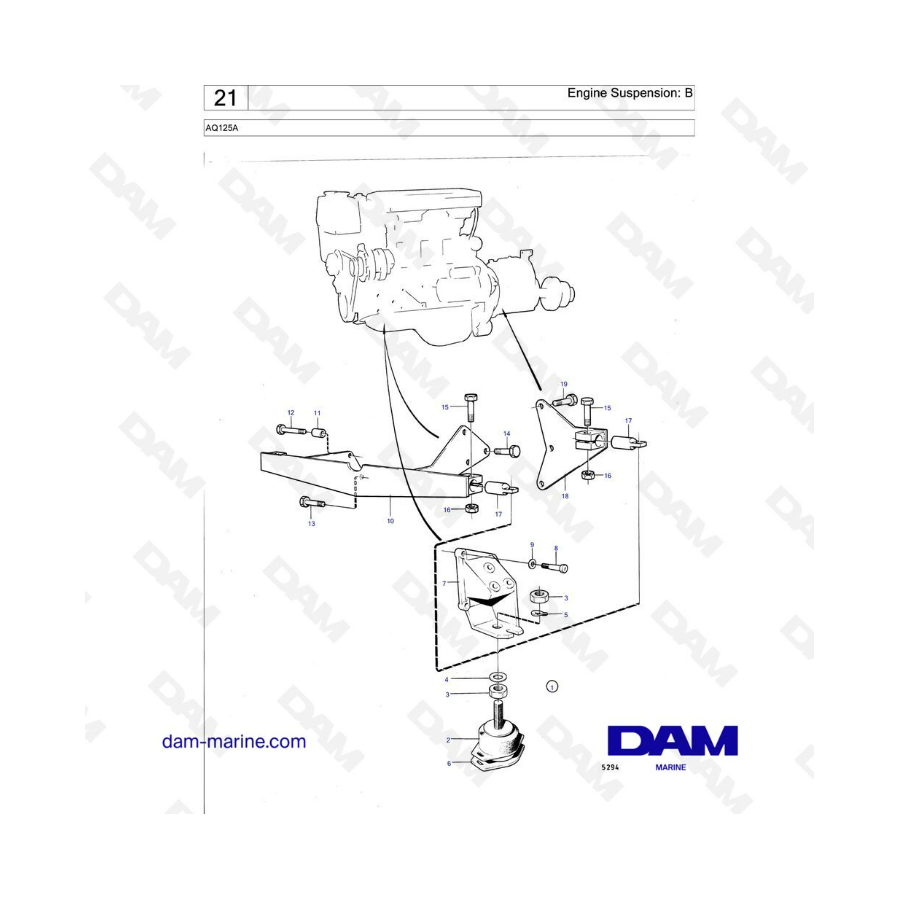 Volvo Penta AQ125A - Engine suspension