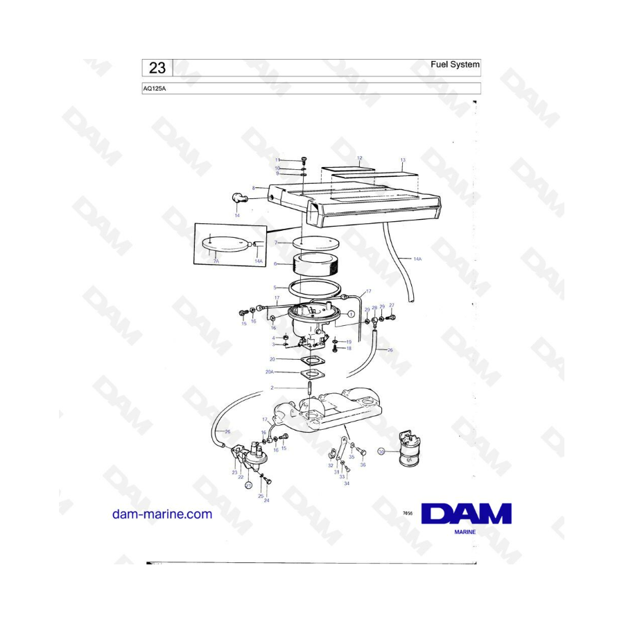 Volvo Penta AQ125A - Fuel system 