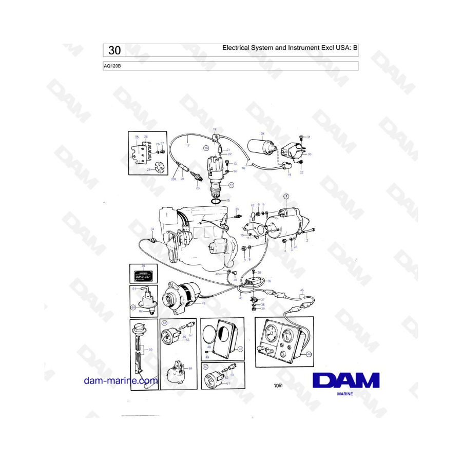 Volvo Penta AQ140A - Electrical system & instrument excl usa: A