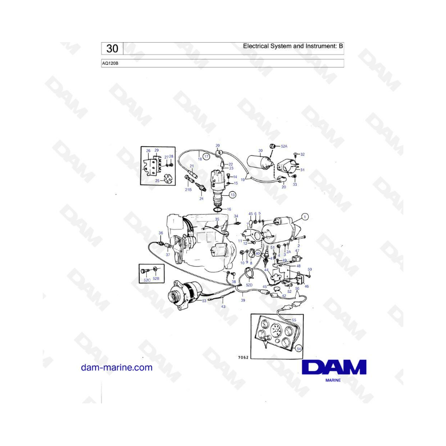 Volvo Penta AQ120B - Electrical system & instrument: B