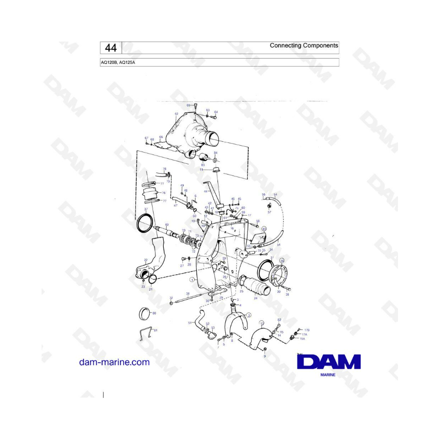 Volvo Penta AQ120B / AQ125A - Connecting components