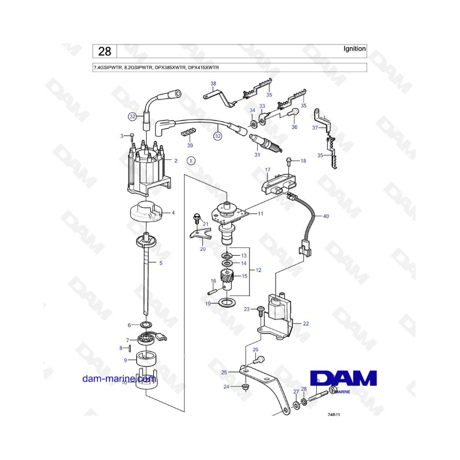 Volvo Penta 7.4L GSI / 8.2L GSI - Encendido