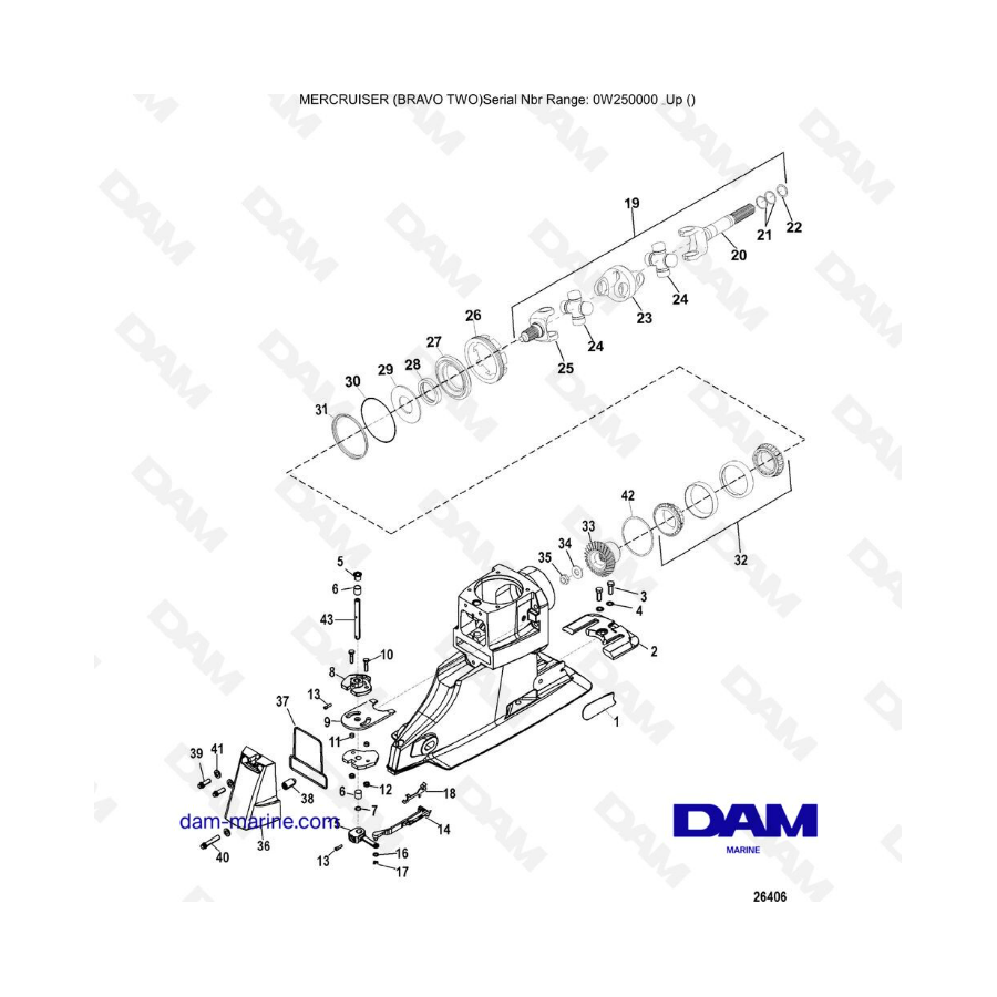 Mercruiser Bravo 2 Universal Joint Exploded View