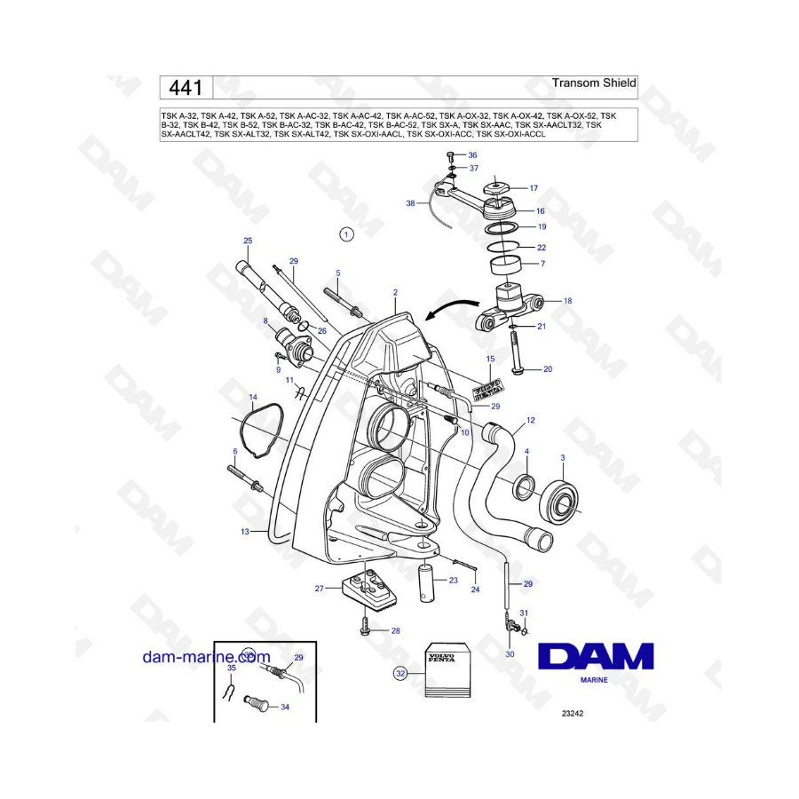 Volvo Penta DPS-A / SX-A - Placa base