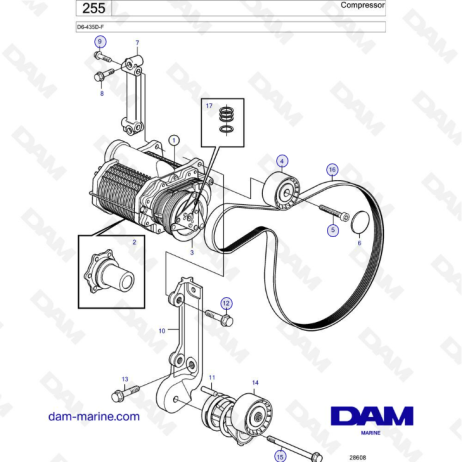 Volvo Penta D6-435D-F - Compressor - DAM Marine