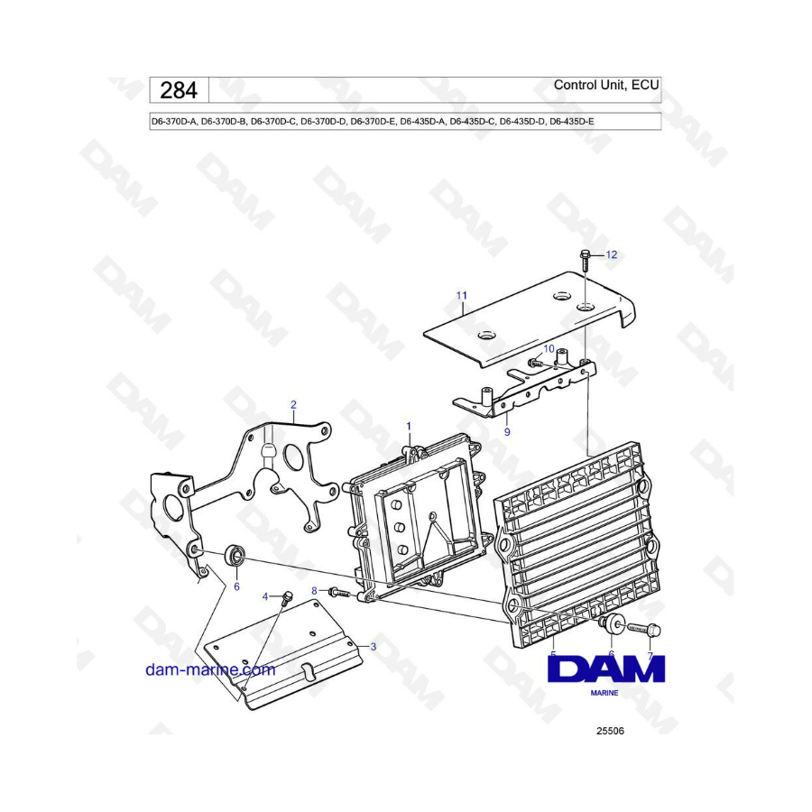 Volvo Penta D6-370D-A-B-C-D-E/D6-435D-A-C-D-E - Unidad de control, ECU