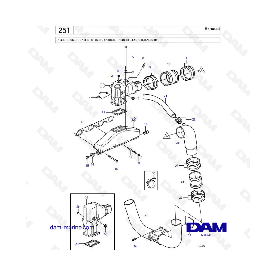 Volvo Penta 8.1L Gi-C / Gi-CF / Gi-D / Gi-DF / GXi-B / GXi-BF / GXi-C ...