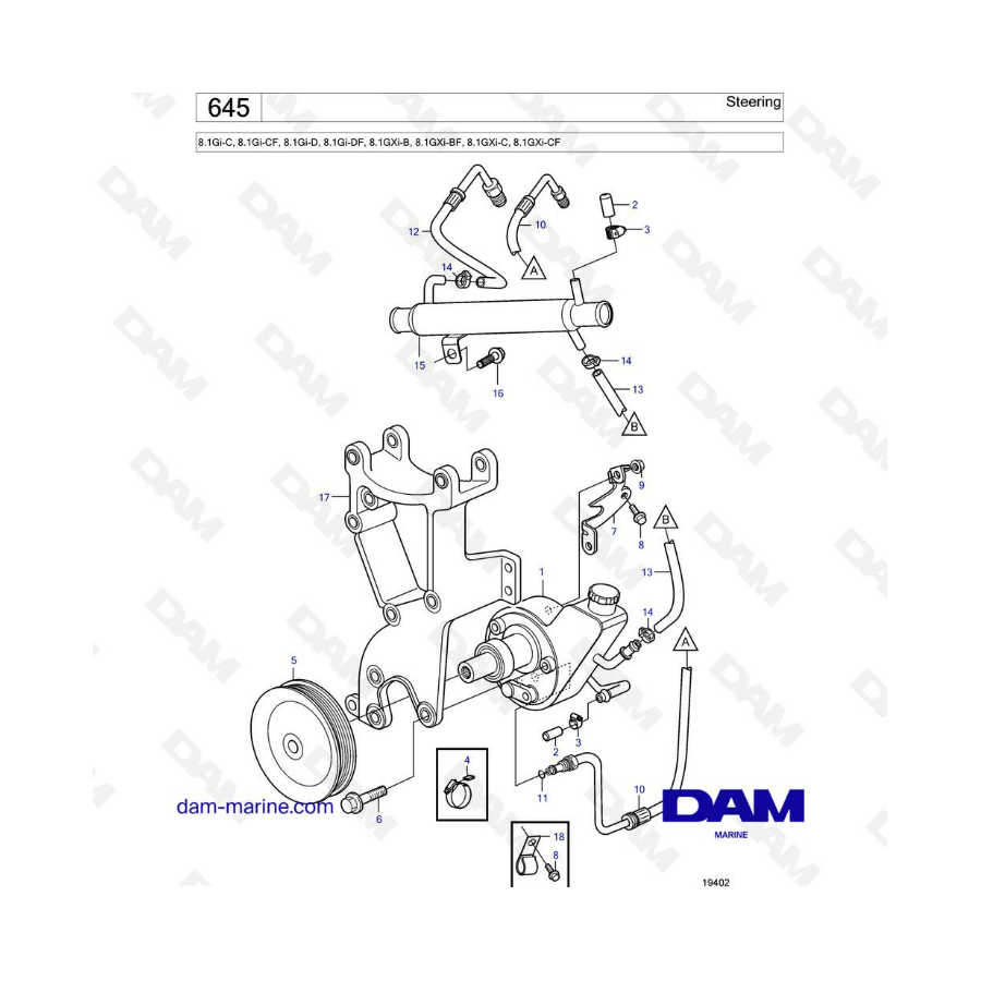 Volvo Penta 8.1L Gi-C / Gi-CF / Gi-D / Gi-DF / GXI-B / GXi-BF / GXi-C ...