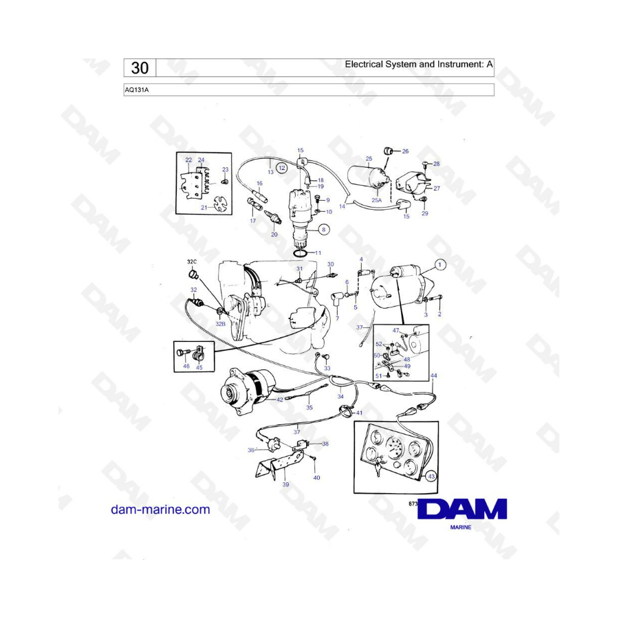 Volvo Penta AQ131A - Electrical system & instrument: A 