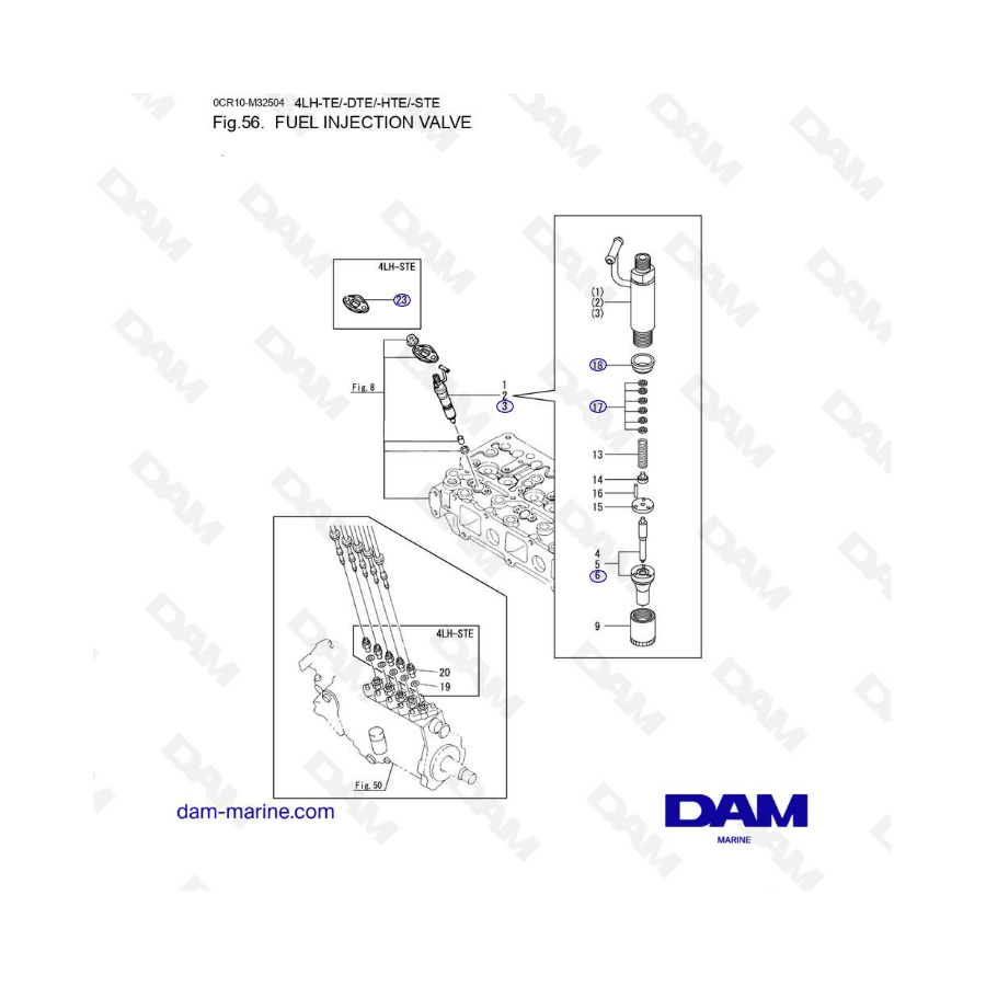 Yanmar Lh Te Lh Dte Lh Hte Lh Ste Fuel Injection Valve