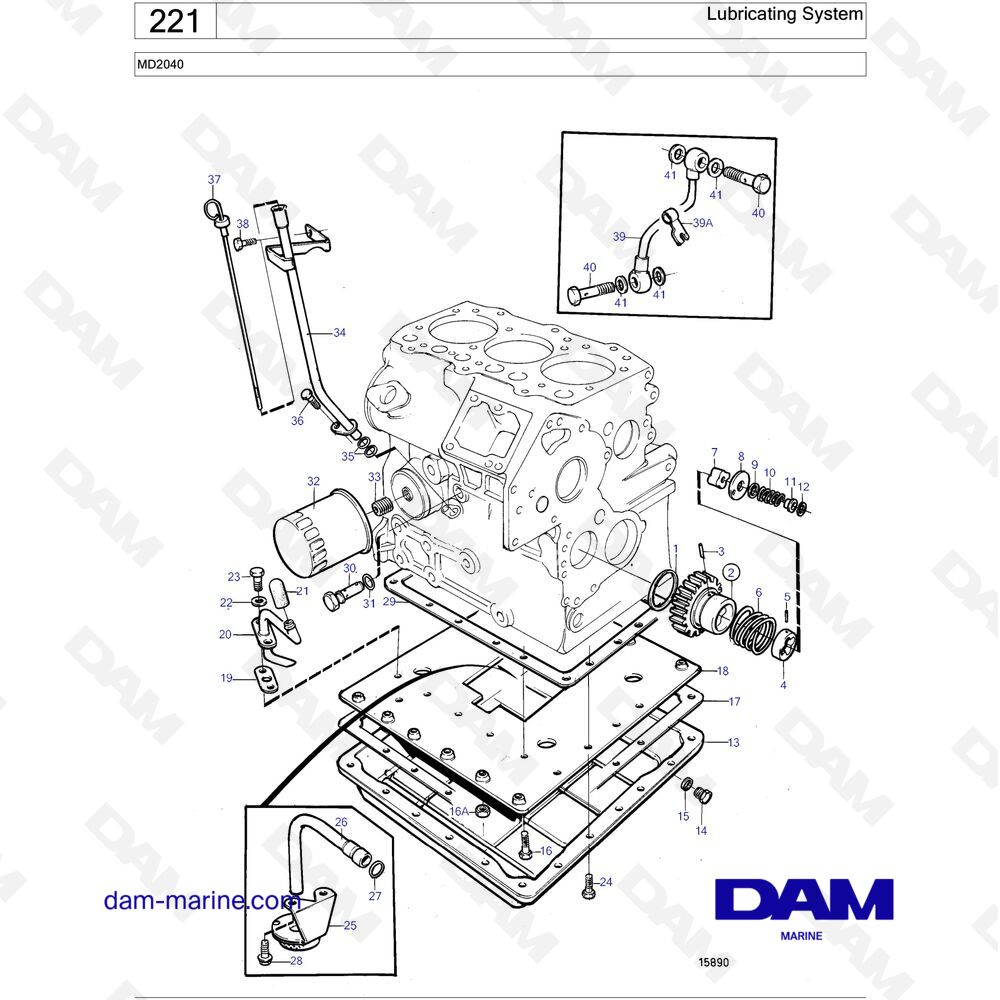 Volvo Penta MD2040 Coolant Hose